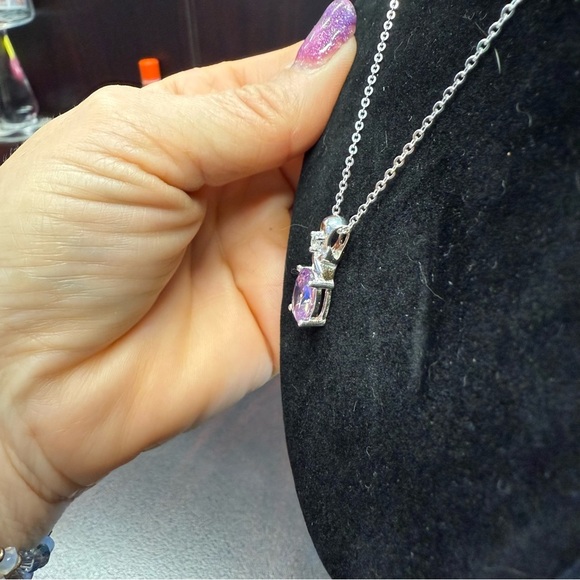 Avon Sterling Silver Sunset CZ Necklace NIB vintage 2004 - Picture 8 of 9